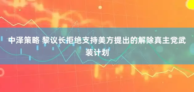 中泽策略 黎议长拒绝支持美方提出的解除真主党武装计划